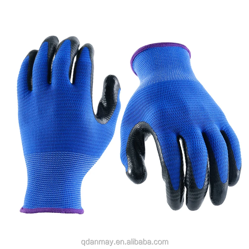 Промышленные защитные перчатки Guantes de Nitrilo с принтом зебры 13 калибра