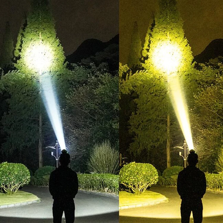 Светодиодный фонарь для ночной рыбалки с зарядкой походный прожектор креплением на