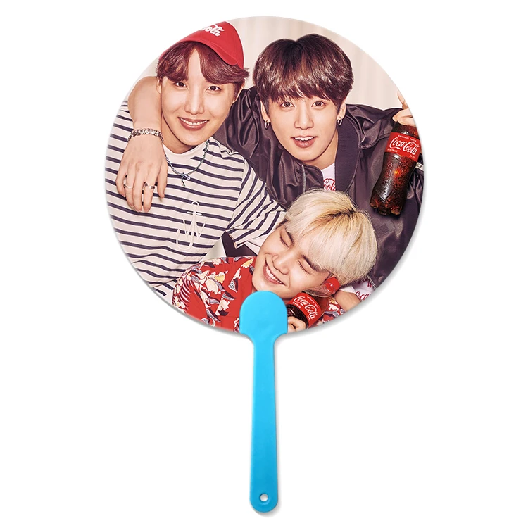 16x17cm Flip &3D lenticular handfan for Korea Star Promotional 3D Hand Fan For Korea Celebrity