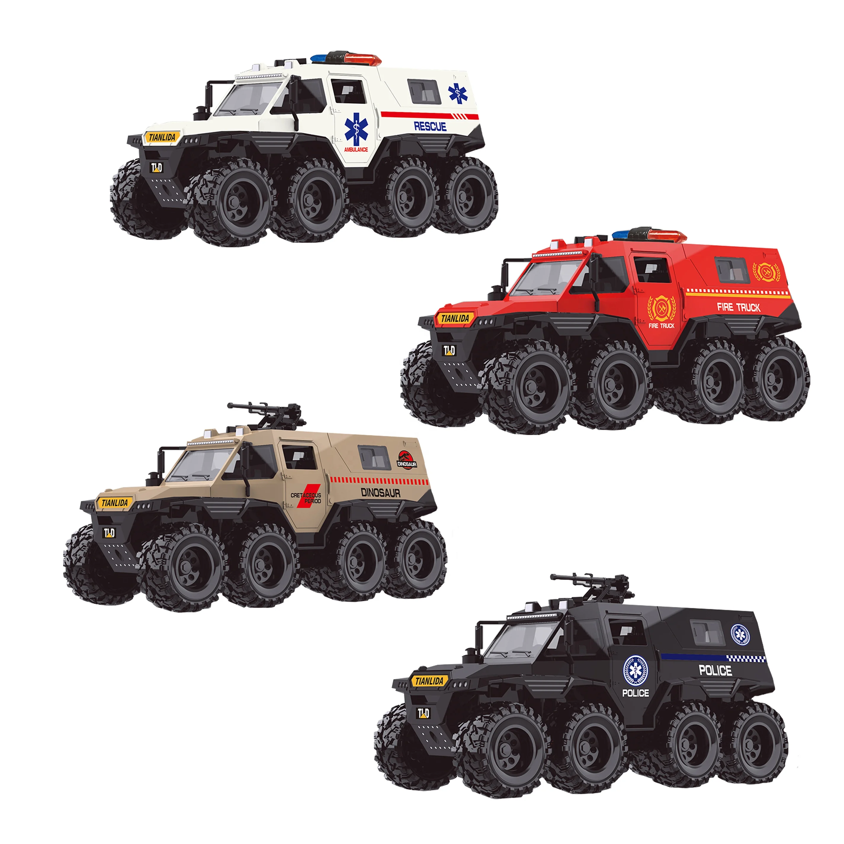 KUNYANG battery operated juguetes electric police car plastic model fire truck sound light kid friction vehicle armored car toys