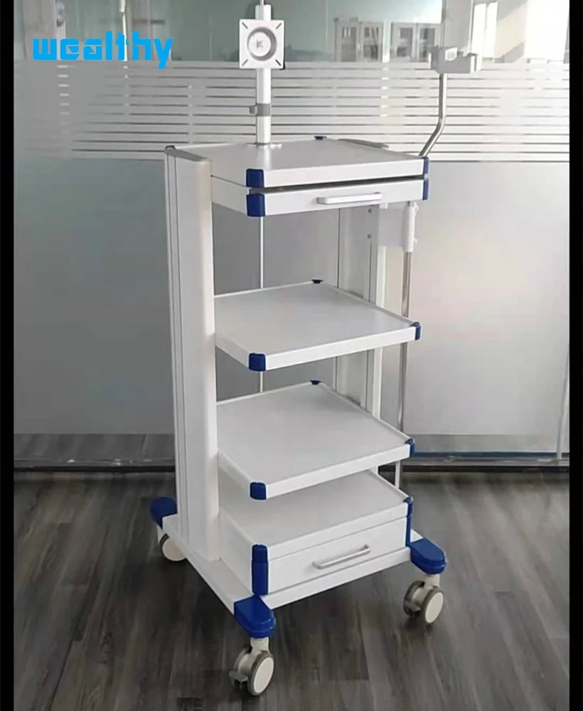 Wealthy Laparoscopy endoscopy cart trolley medical endoscope cart  trolley