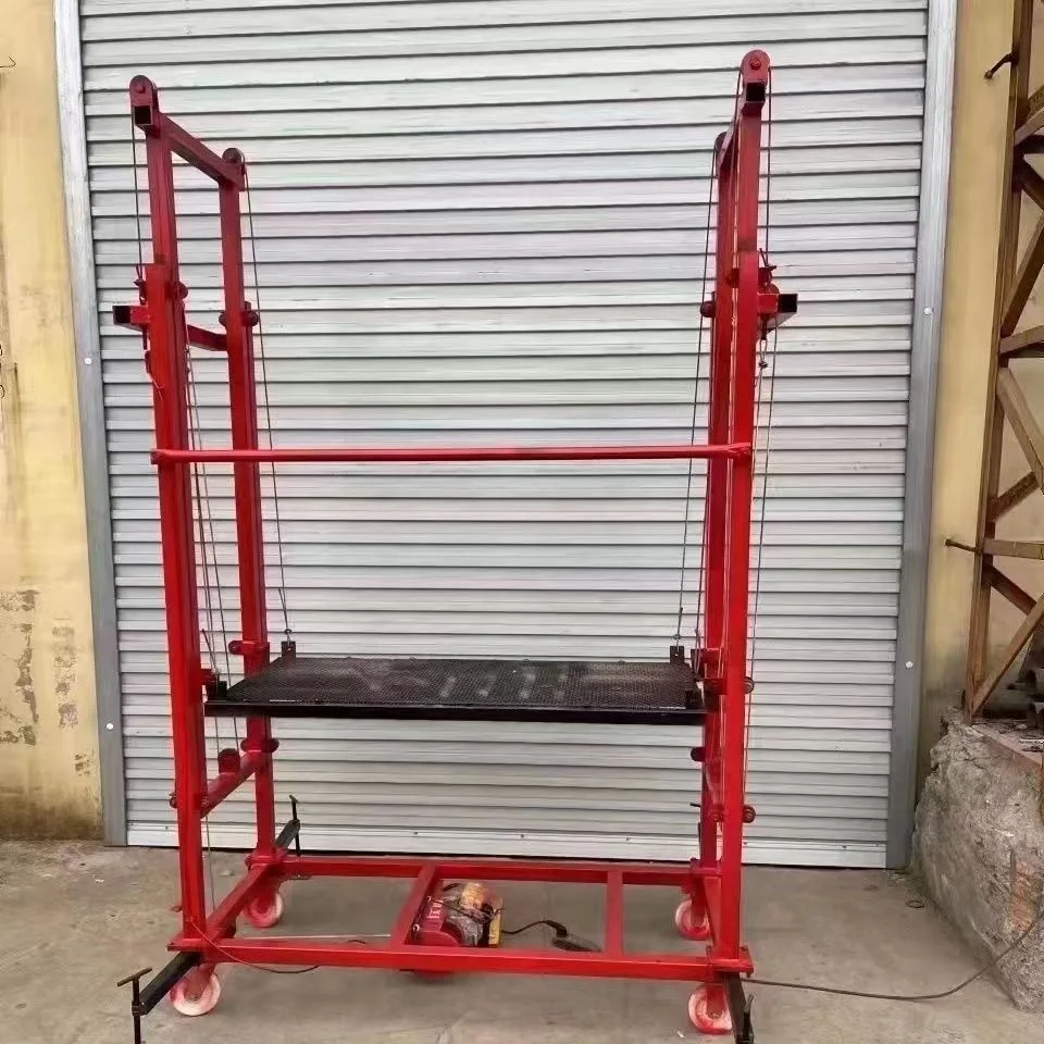 Construction Lifting Ladder 6m 8m 10m Mobile Adjustable Electric Scaffold Lifting Ladder
