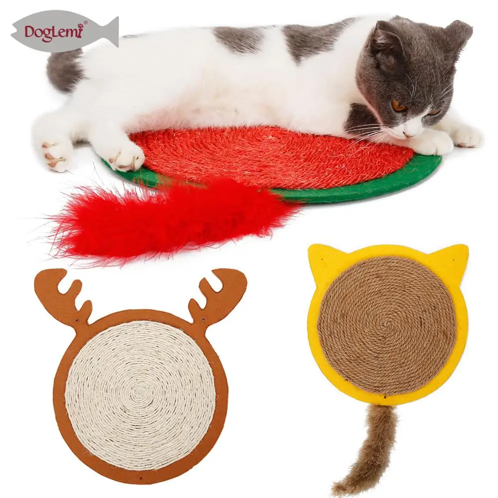 Merry Christmas Cat Scratching Board Toy Pet Cat Scratcher Mat