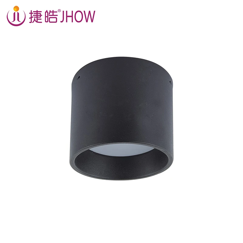 
JHOW M2418 Indoor Cylinder Black and White Aluminium housing 18W Ceiling Surface Mounted LED Downlight Surface LED ceiling light 