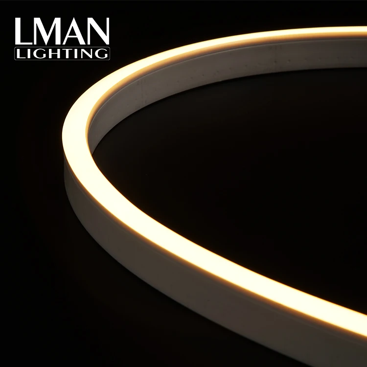 Male And Female Connection PVC Side Bend IP68 Waterproof 12W/m 24V 2835 Neon Flex LED Rope Light