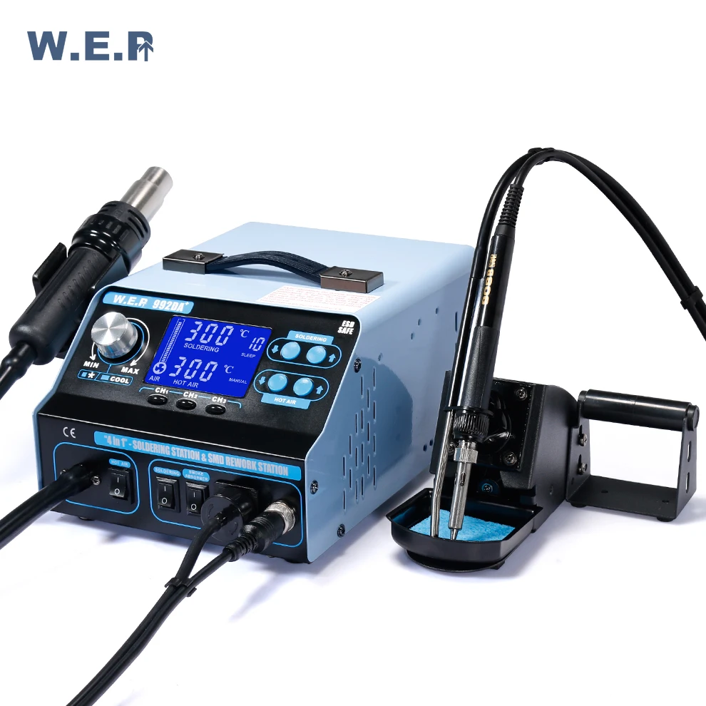 WEP 992DA+ BGA rework station  hot air gun diaphragm pump soldering iron