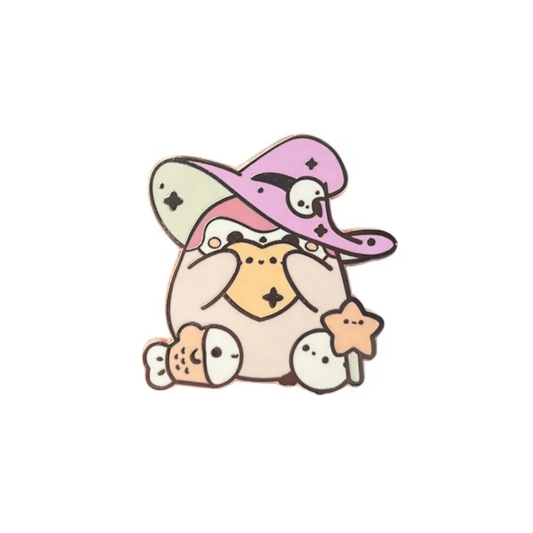 Custom Metal Badge Manufacturer Rose Gold  Hard Enamel Lapel Pin Metal Craft  Fashion Cute Badge Custom Hard Enamel Pins