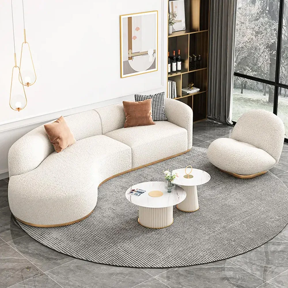 Luxury Modern Sofa Set Home Sitting Room Furniture Lounge Suite Grey Cama Recliner Sectional Fabric Sofa For Living Room