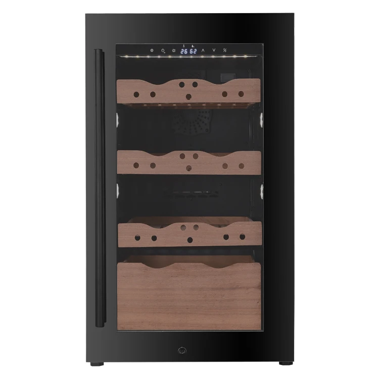 VI40C 118L 840 Count Electrical Cigar Fridge Household Cigar Humidor Cedar Wood Drawer Cigar Refrigerator with Humidity Control