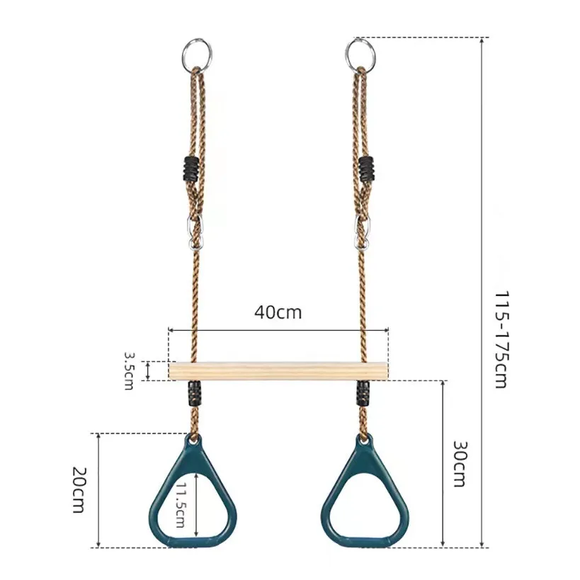 Jiayi outdoor playground plastic board children swing with rope