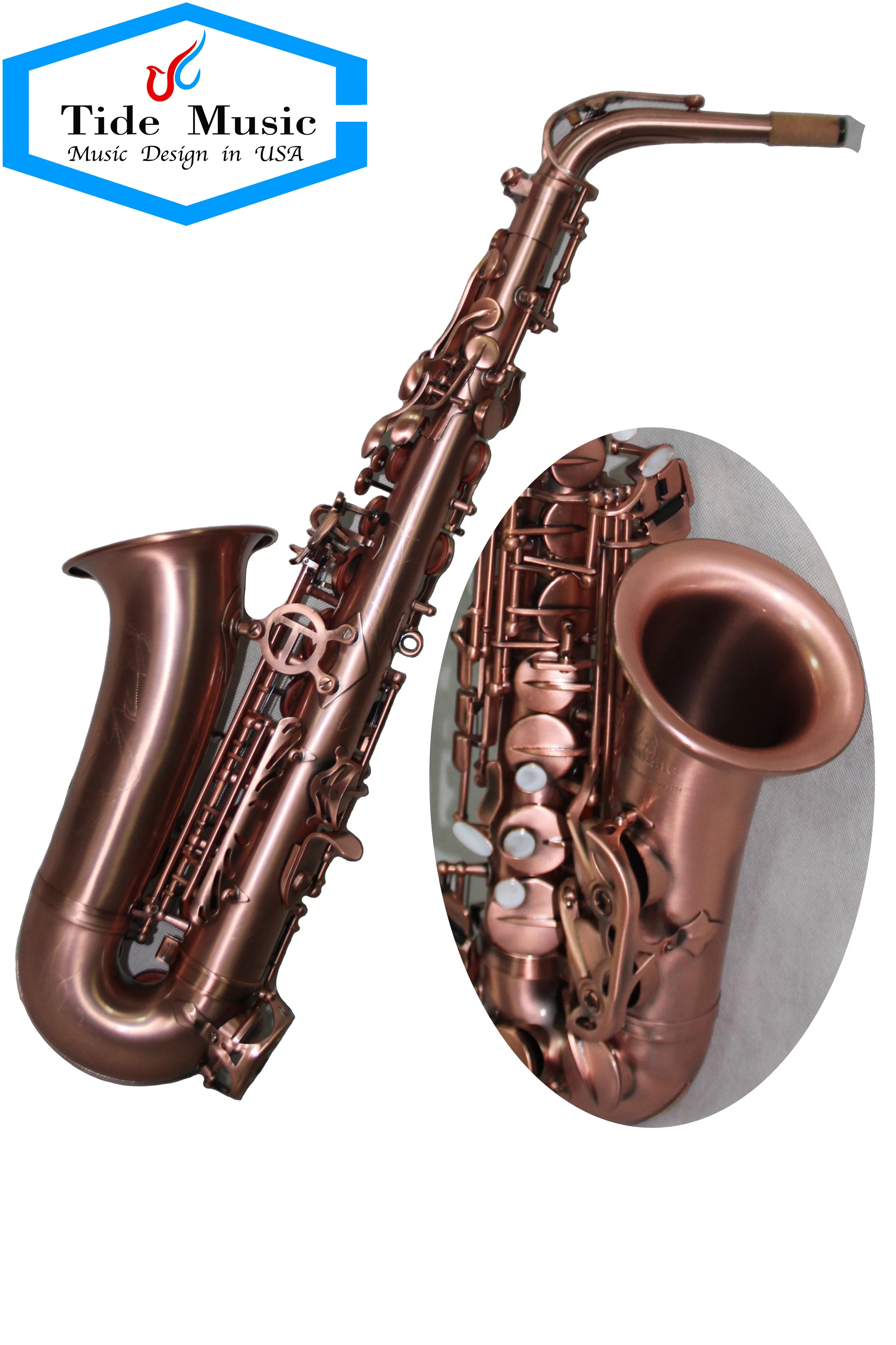 Wholesale Eb Alto Saxophone High Grade Antique Red Bronze With High-grade Case