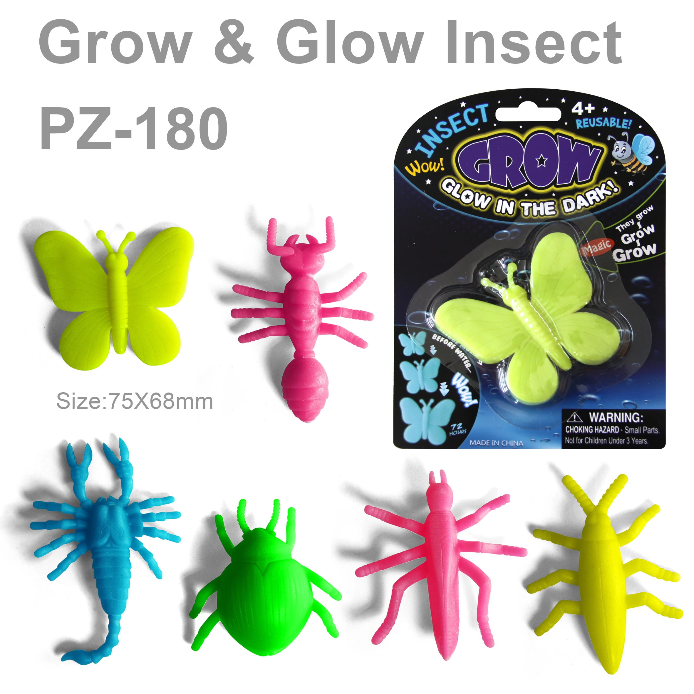 Grow Glow Snake Spider Sea Animals Dinosaur Lizard Color Changing Insects Water Expandable Toys