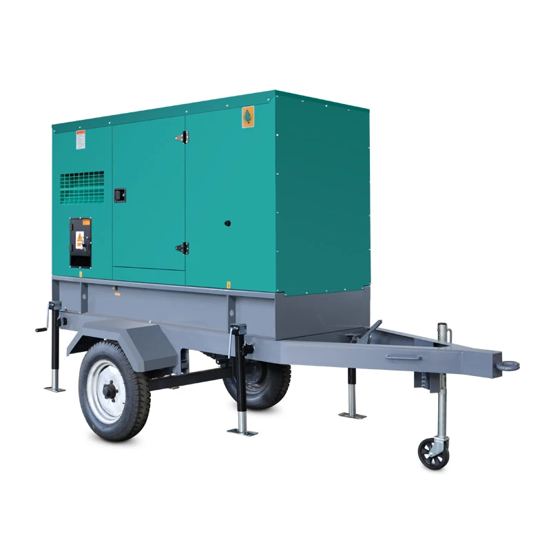 30kw 50kw 80kw 100kw 120kw 150kw  silent trailer type diesel generator 180kw mobile generator with four wheels