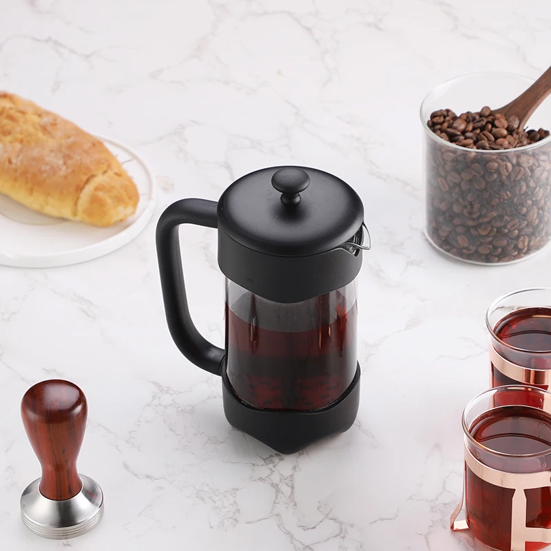 LFGB Certificate Top Sale Fashionable New PP Plastic Borosilicate Glass CuStom Coffee French Press