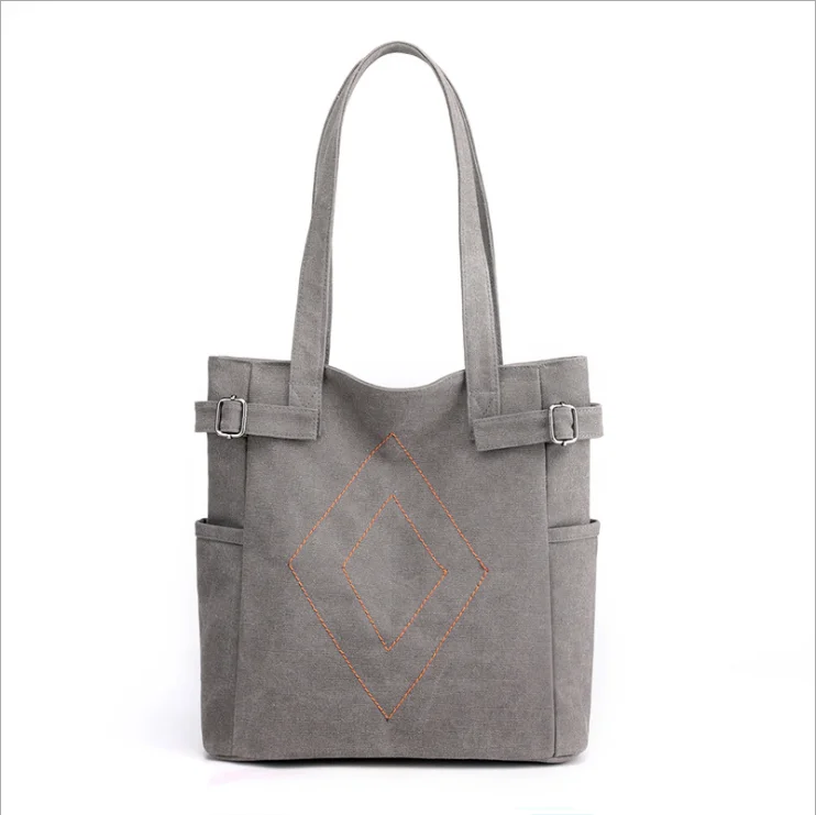 thick 16 oz canvas tote bag large capacity leisure women shopping canvas tote bag handmade durable canvas shoulder bag