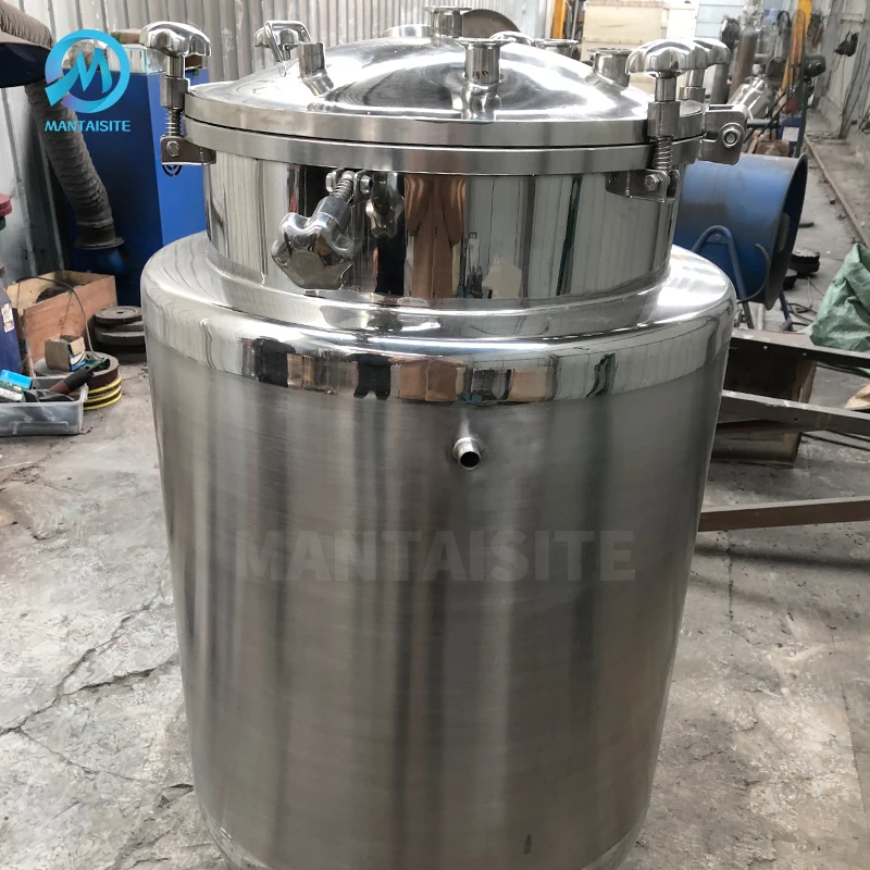 Factory Price Customized Chemical Jacketed Stainless Steel Vat 100 Gallon Storage Tank for Food Chemical Pharmacy