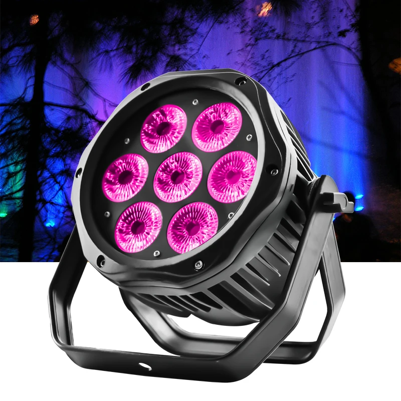 Waterproof LED Par mini 7x12W RGBW Light Outdoor IP65 7x18W 6in1 DMX Effect Stage Battery light