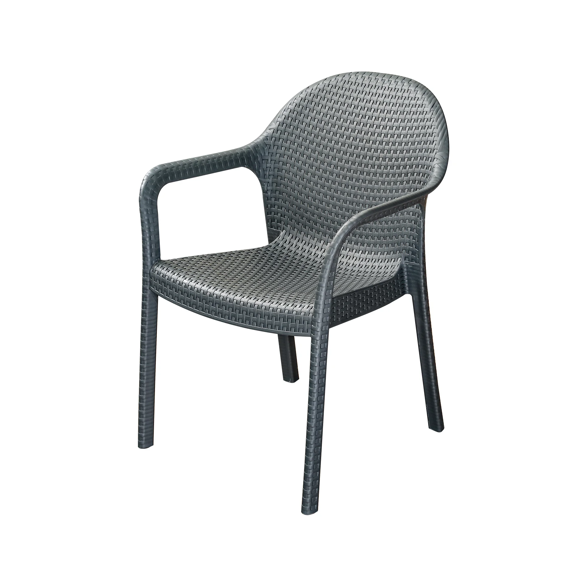ZUOAN unique design full PVC strong bearing big size plastic chairs multi-color PE rattan chair for dining outdoor restaurant