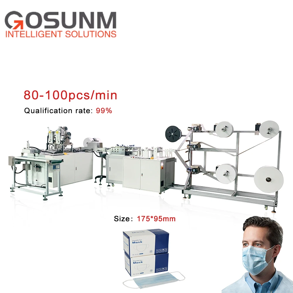 Cheap Price Mask Machine Auto 120Pcs/Min Wired Surgical Face Mask Machine