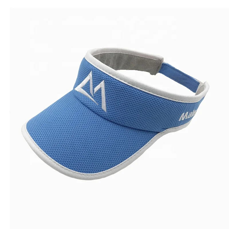 Polyester Moisture Wicking Pique Mesh Quick Dry Embroidery Topless Breathable Outdoor Sport Running Golf Sun Visor Cap