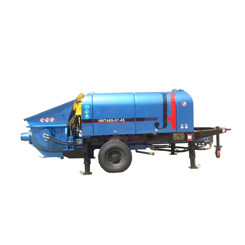 Small Portable Concrete Mixer Truck Cement Construction Machinery Concrete Line Pump Trailer Fine Aggregate Concrete Mixer Pump