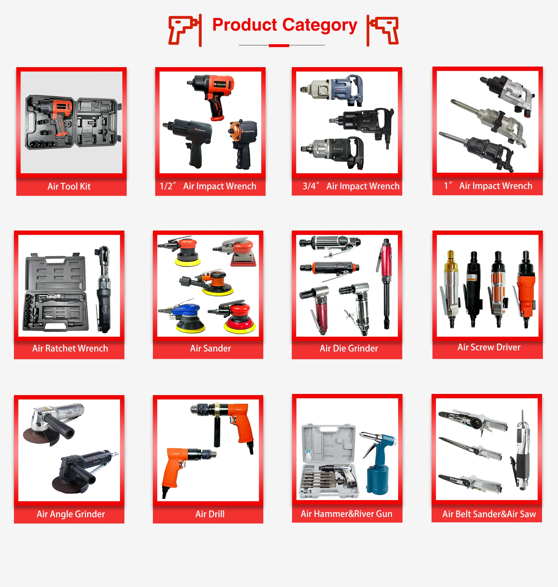Heavy Duty 1/2 Inch Composite Mini Air Impact Wrench One-Handed Switch Max Torque 745N.m
