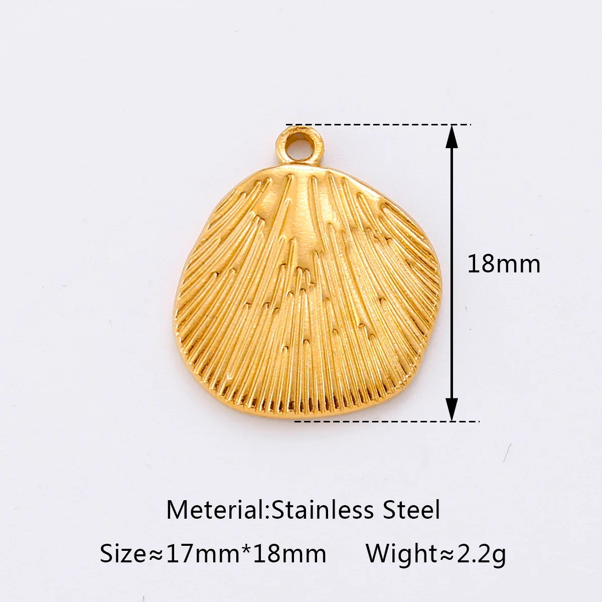 Stainless Steel Hydraulic Shell Pendant Accessories For Diy Necklaces Earrings Jewelry Accessories Supplies