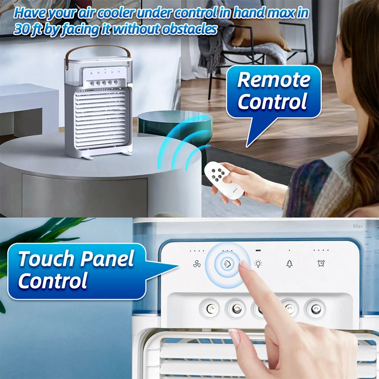 usb led lamp remote control air cooler fan