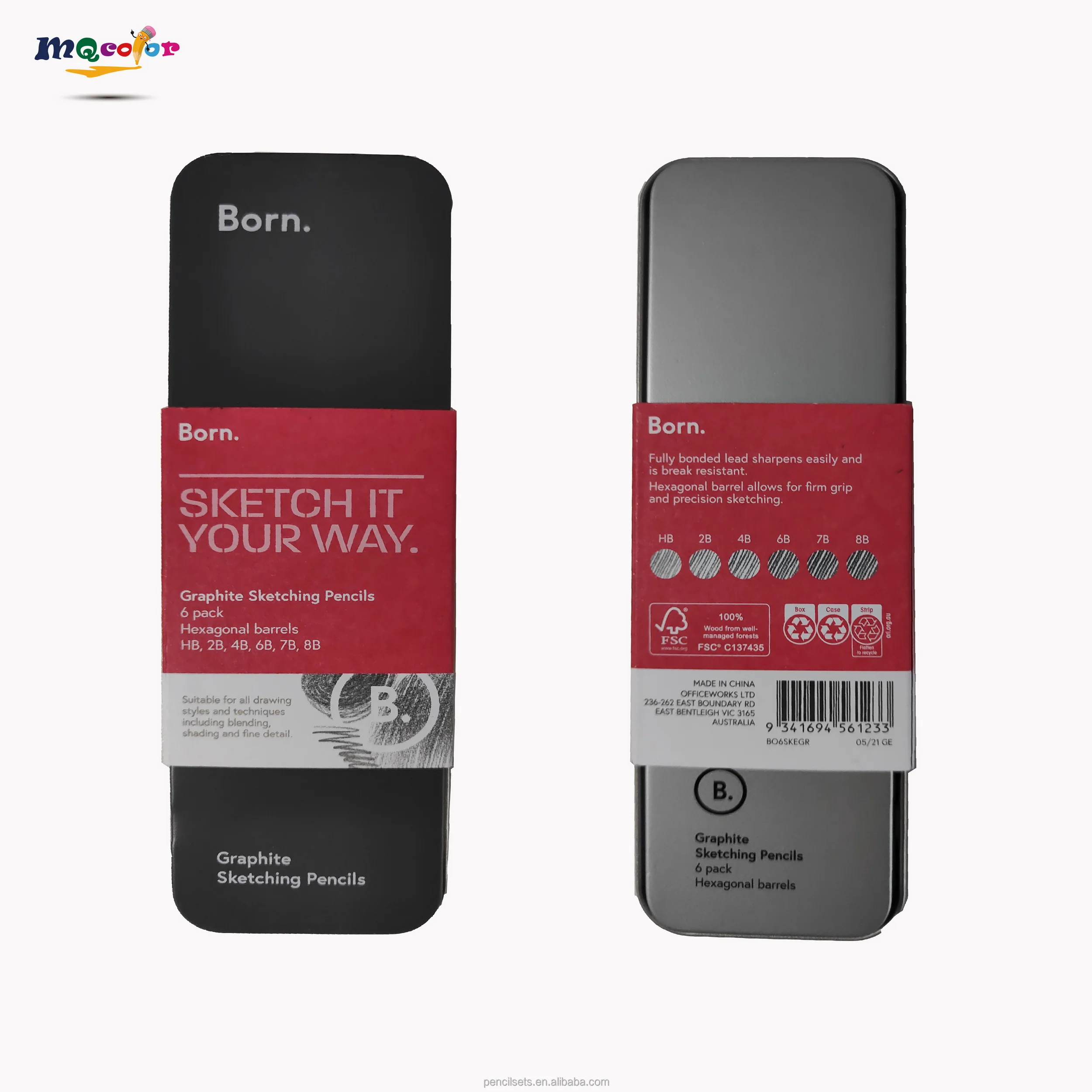 14pcs best sketch pencils & drawing pencils set  b to h