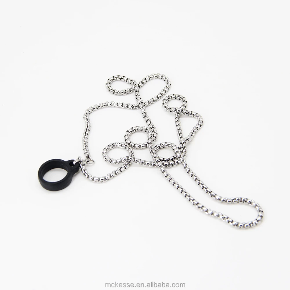 Hot selling Stainless steel vape pen silicone Holder Chain Necklace Vape Men
