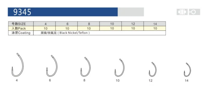 9345 wholesale Carp fishing hooks wet fly fishhook