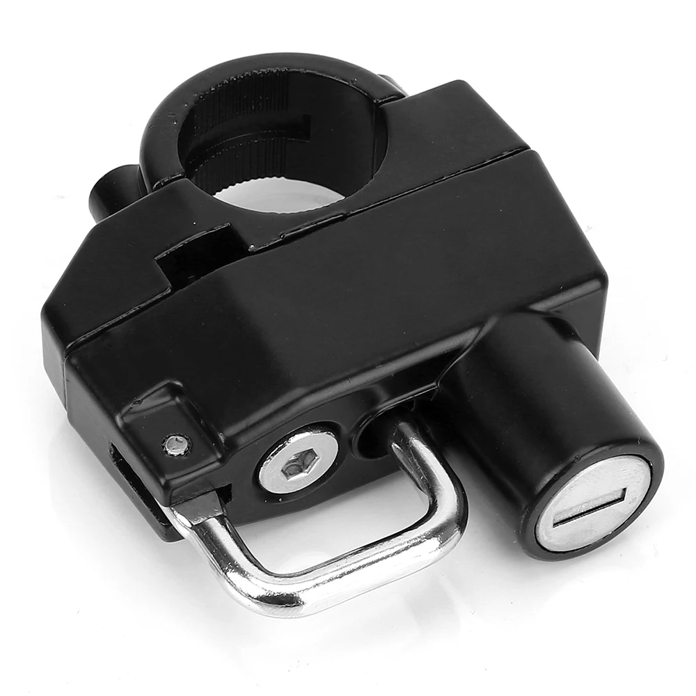 Motorcycle Handlebar Lock Security  Anti-theft Durable Portable Key Locking Bike Helmet Locks