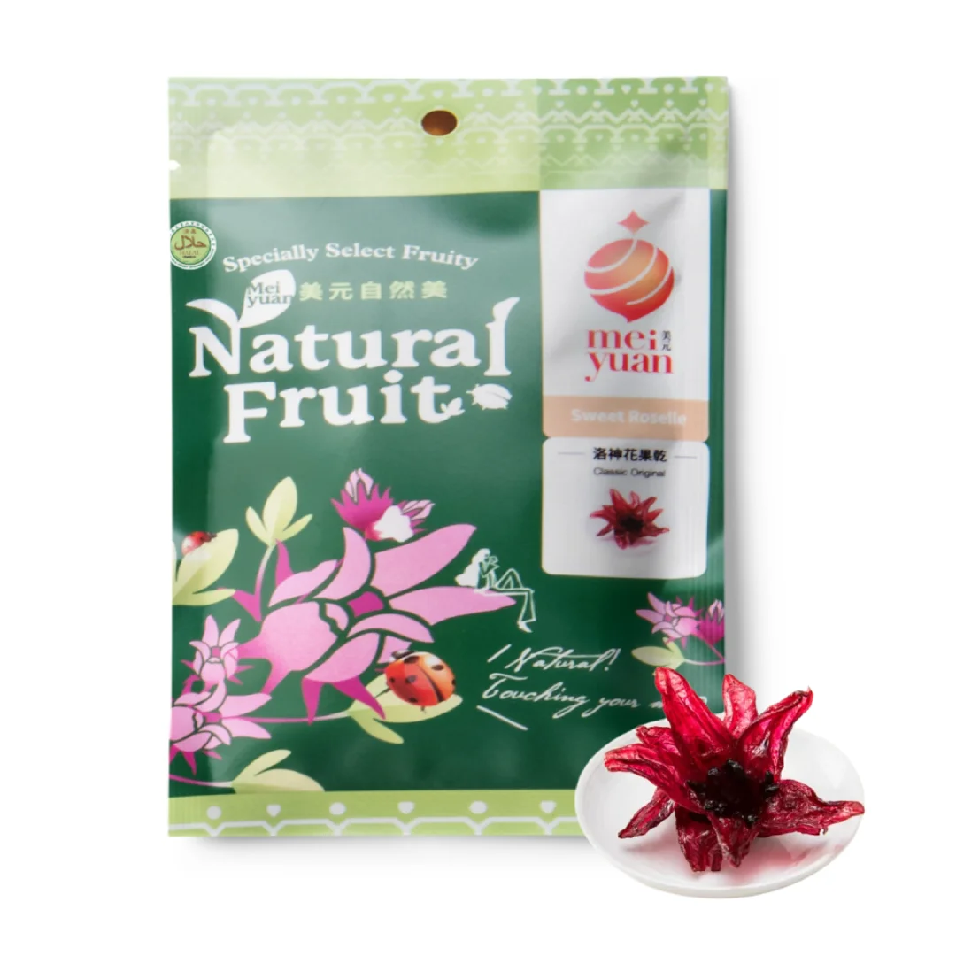 Mei Yuan Taiwanese hibiscus flower Sweet roselle Preserved Dried fruit Seedless snack 30g