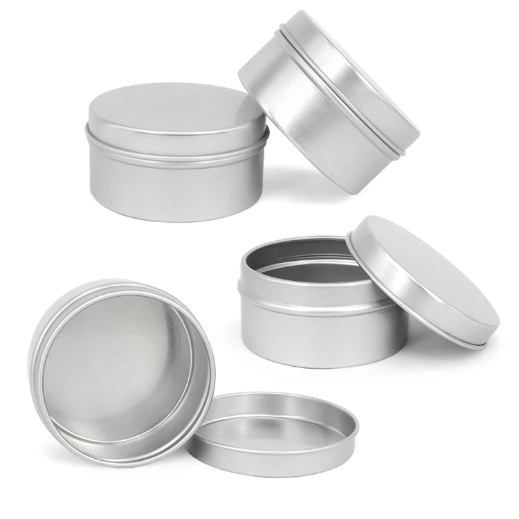 60 г круглая матовая черная бесшовная металлическая банка для свечей