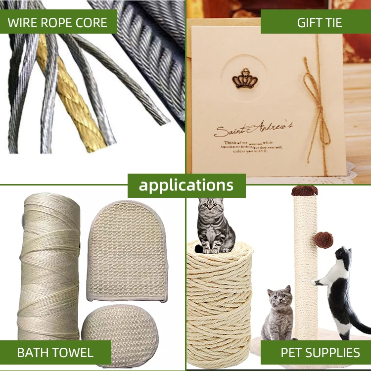 350m/kg sisal yarn for making sisal rope Sisal Yarn