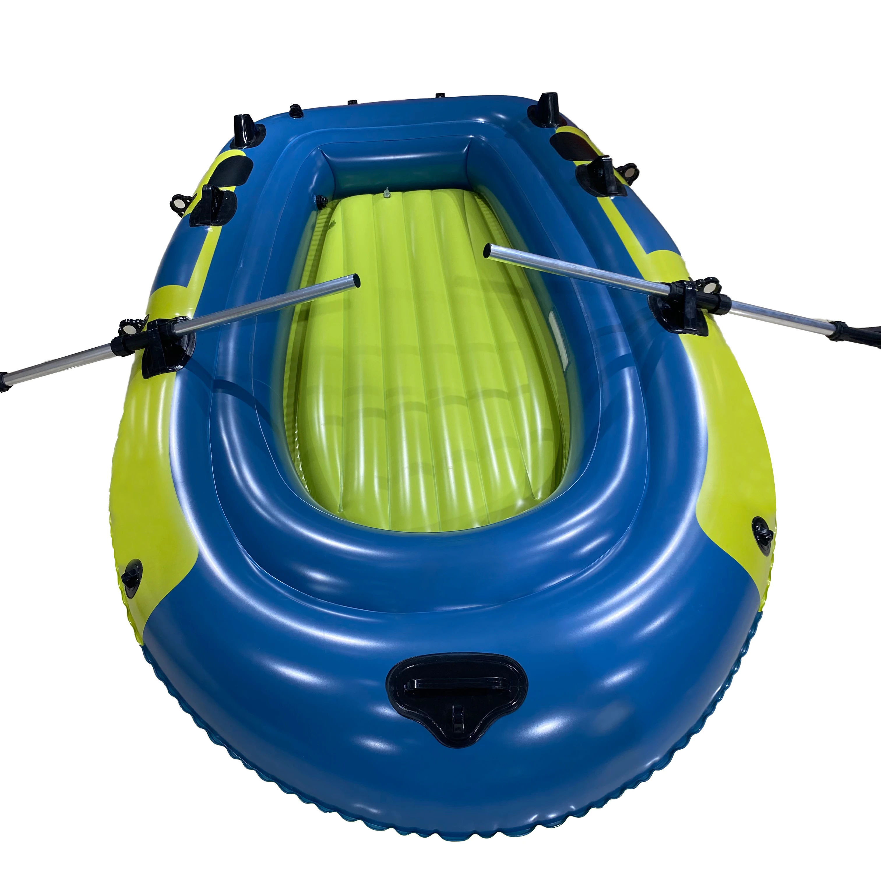 custom environmental friendly pvc portable inflatable air boat fishing rowing boat
