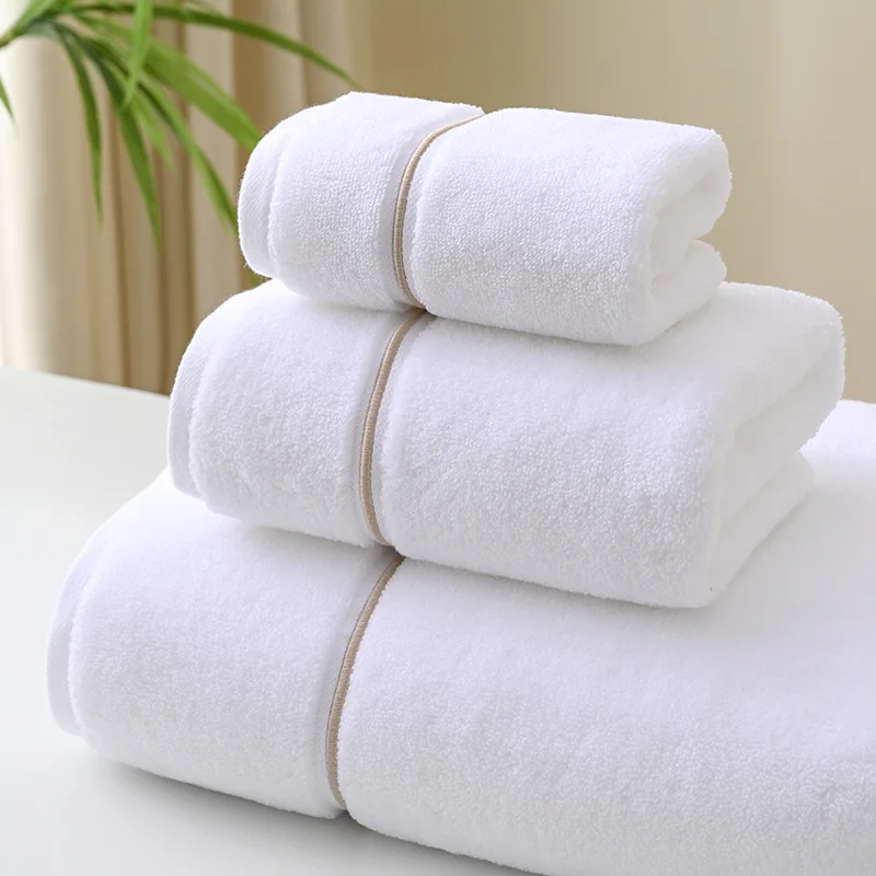 Luxury towels 100% cotton hand/face/washcloth white hotel custom cotton bath towel