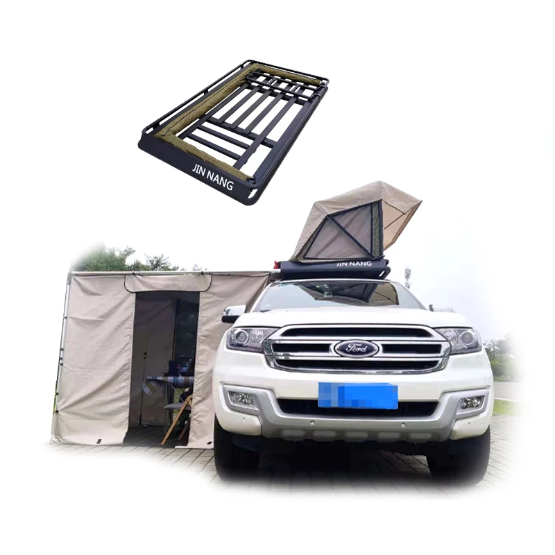 new model  multifunction roof rack with hidden  softshell top tent for suv refitted vehicle roof racks