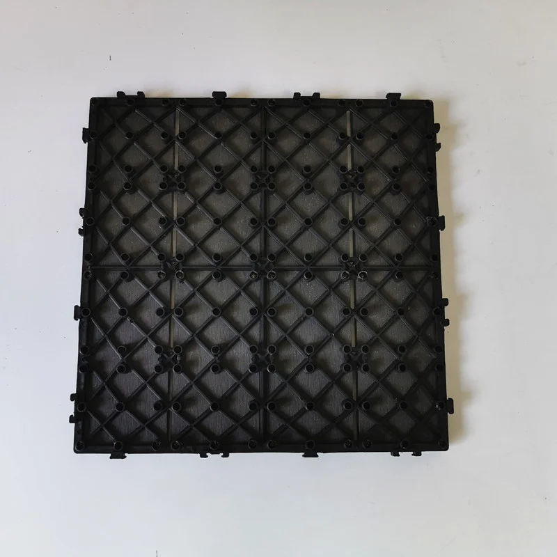 Indoor Outdoor Usage Waterproof Deck Wpc Diy Tile Solid Wood Flooring