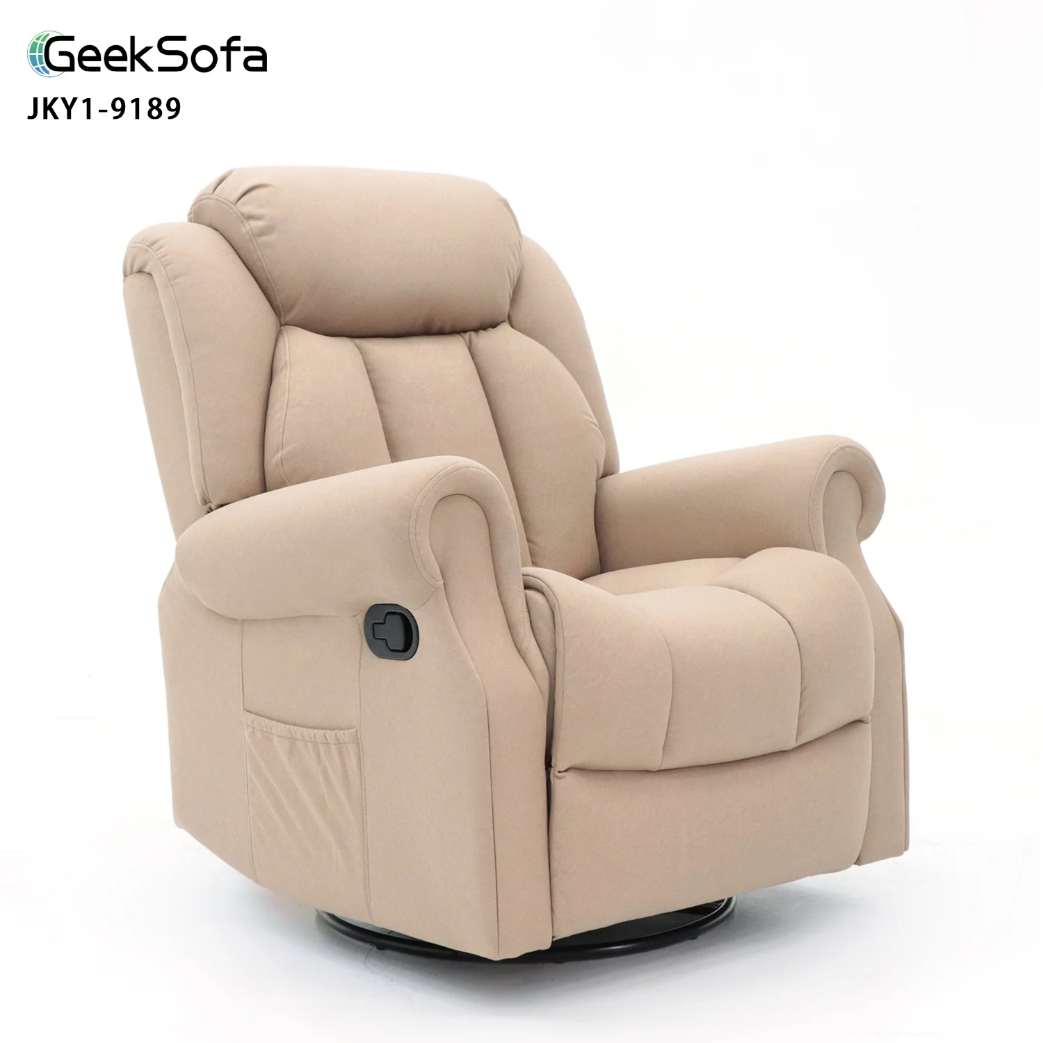 Geeksofa современное тканевое кресло с ручным откидным креслом качалкой и поворотным для мебели гостиной