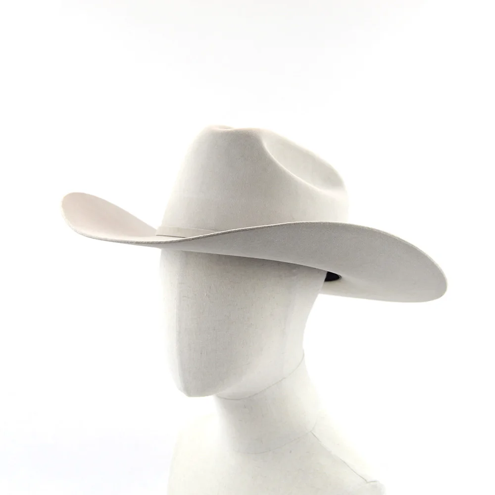 LIHUA New Arrival  Classic OEM  Wholesale Cowboy Men Hats 100% Rabbit Fur Felt Hats Western Men Hat