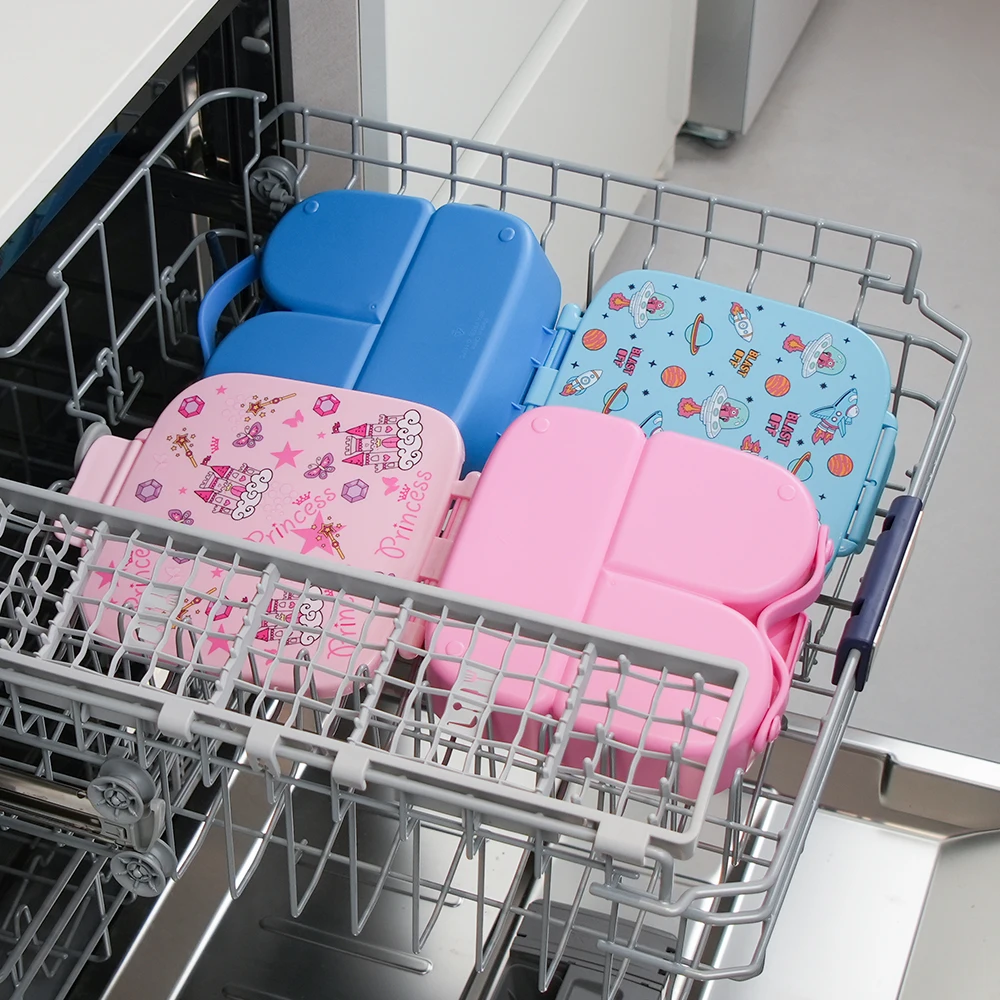 Stackable Containers Bento Lunch Boxes Plastic Lunch Box for Kids and Adults Stainless Steel Liner