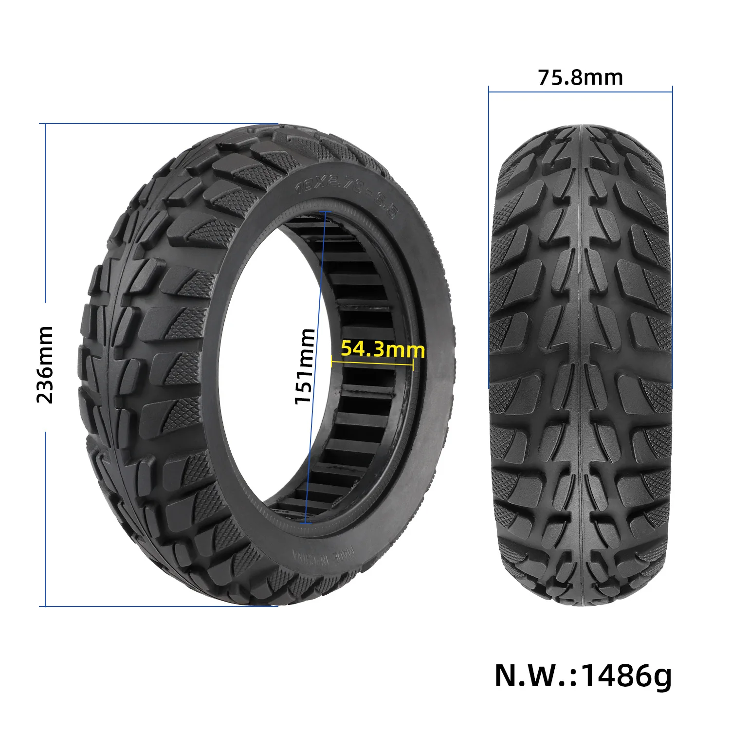 Новая однотонная шина 10*2 75-6 5 для скутера Kugoo G Booster/G2 pro/Haerlags H6/Evercross