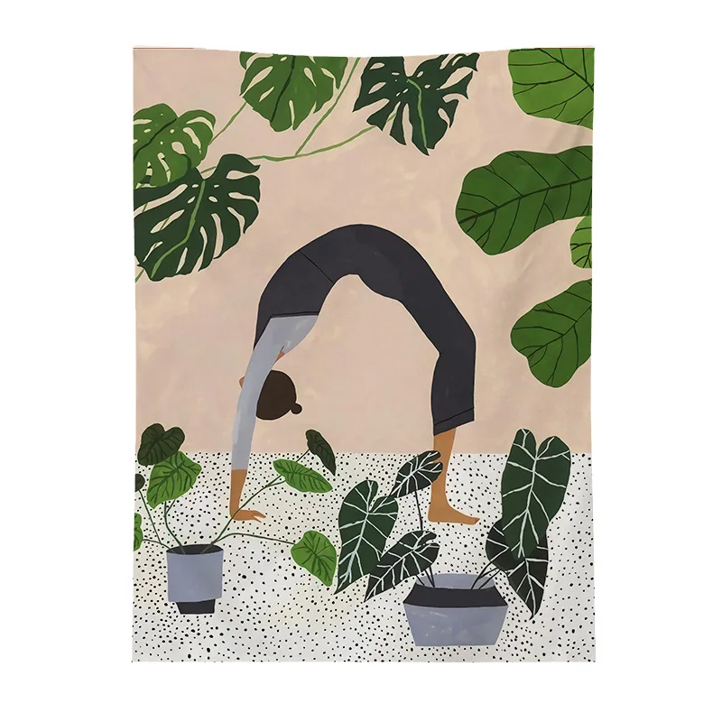 Customizable Nordic geometric abstract yoga leisure beach background cloth hang tapestry wall decoration poster hanging painting