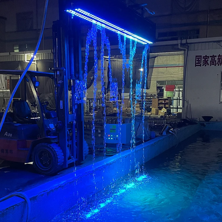 Free Design Indoor Water Feature LED Color Water Curtain Rain Curtain Fountain Stainless Steel Water Curtain