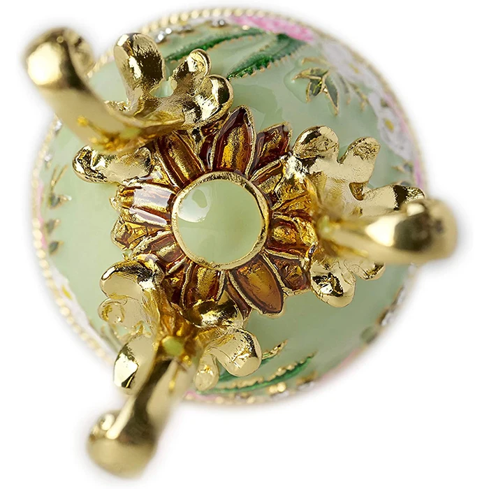 Классическое винтажное яйцо Faberge с яркой эмалью и сверкающими стразами шкатулка для ювелирных изделий