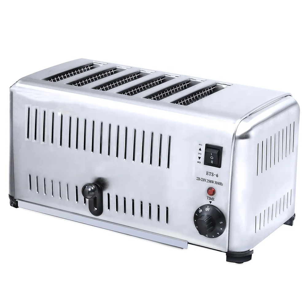 2023 Electric 6 Slice Toaster  Machine  with time function automatic conveyor toaster