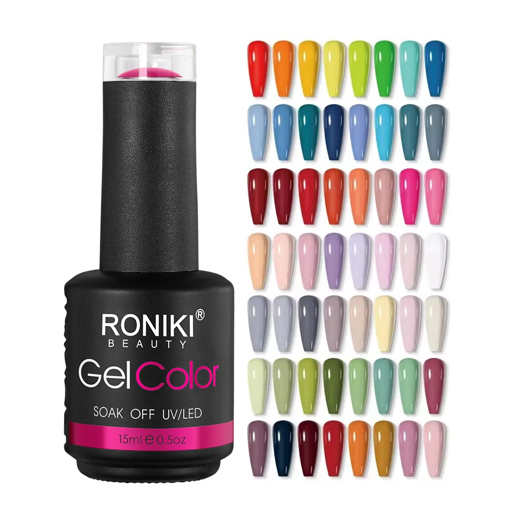 RONIKI custom logo organic gel nail polish wholesale acrylic color very good uv gel polish create your own brand