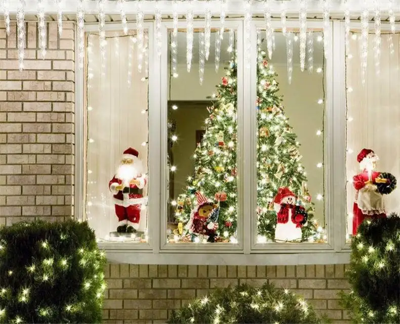 2M Christmas Decoration Light Snowflake Ice Cone LED Battery Power Christmas Lights