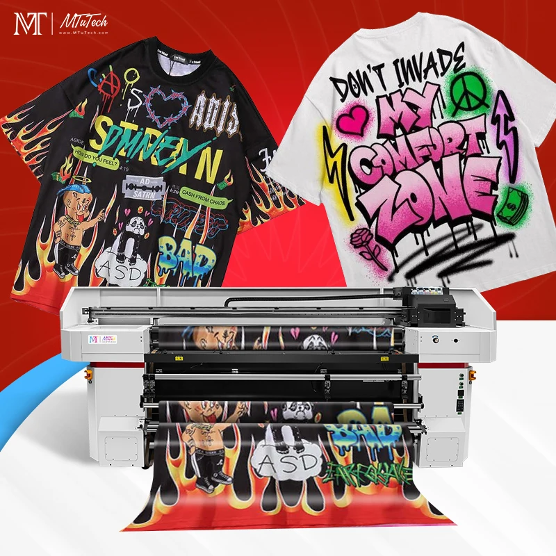 Leading Manufacturer MTuTech 2m Direct To Fabric Printer Digital Textile Printing Machine  for Flags